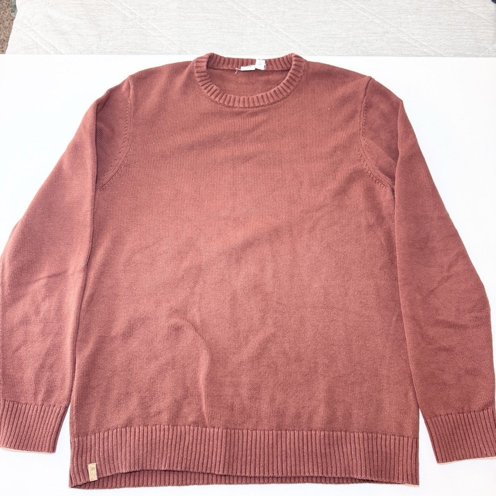Tentree‎ Men's Crew Neck Sweater M Highline Organic Cotton Knit Jumper Brown - Picture 5 of 8